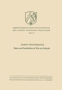 Produktbild: Person und Pers&ouml;nlichkeit als Wert im Zivilrecht