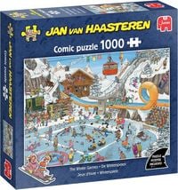 Produktbild: Jumbo 1110100601 - Jan van Haasteren, Winterspiele, Comic-Puzzle, 1000 Teile
