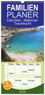 Produktbild: Familienplaner 2026 - Cala Deia - Mallorcas Traumbucht mit 5 Spalten (Wandkalender, 21 x 45 cm) CALVENDO
