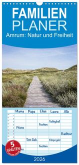 Produktbild: Familienplaner 2026 - Amrum: Natur und Freiheit mit 5 Spalten (Wandkalender, 21 x 45 cm) CALVENDO