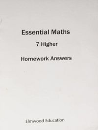 Produktbild: ESSENTIAL MATHS 7 HIGHER HOMEWORK ANSWER BOOK