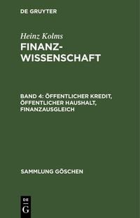 Produktbild: &Ouml;ffentlicher Kredit, &ouml;ffentlicher Haushalt, Finanzausgleich
