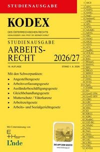Produktbild: KODEX Studienausgabe Arbeitsrecht 2026/27