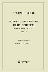 Bild vom Artikel Edmund Husserl. Untersuchungen zur Urteilstheorie vom Autor Edmund Husserl