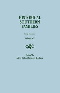 Produktbild: Historical Southern Families. in 23 Volumes. Volume XX
