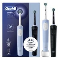 Produktbild: Oral-B Vitality Pro D103 Duo 4210201446514 Elektrische Zahnb&uuml;rste Rotierend/Pulsierend Wei&szlig;, Blau, Schwarz