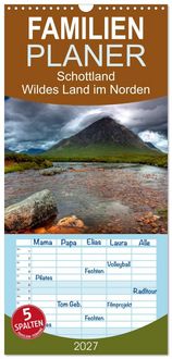 Produktbild: Familienplaner 2027 - Schottland - Wildes Land im Norden mit 5 Spalten (Wandkalender, 21 x 45 cm) CALVENDO