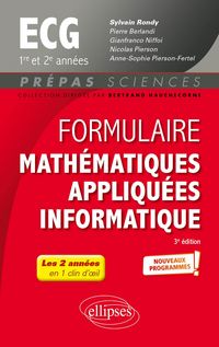 Produktbild: Formulaire Math&eacute;matiques appliqu&eacute;es - Informatique - ECG 1re et 2e ann&eacute;es - Programme 2022