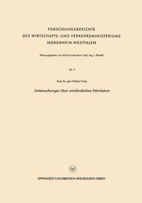 Produktbild: Untersuchungen &uuml;ber emsl&auml;ndisches Petrolatum