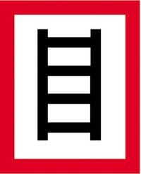 Produktbild: SafetyMarking 21.2692 Hinweisschild Geeignete Stelle zum Anleitern Folie selbstklebend (B x H) 200 mm x 250 mm 1 St.