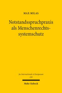 Produktbild: Notstandsspruchpraxis als Menschenrechtssystemschutz