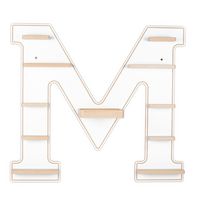 Produktbild: Holz Regal Buchstabe M für Toniebox Tonies Figuren