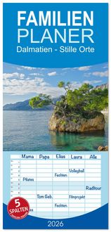 Produktbild: Familienplaner 2026 - Dalmatien - Stille Orte mit 5 Spalten (Wandkalender, 21 x 45 cm) CALVENDO