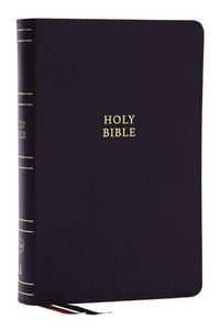Produktbild: Nkjv, Single-Column Reference Bible, Verse-By-Verse, Black Bonded Leather, Red Letter, Comfort Print