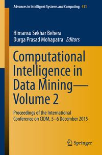 Produktbild: Computational Intelligence in Data Mining&mdash;Volume 2