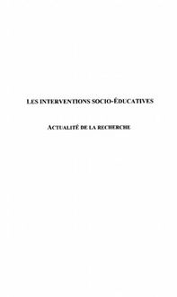 Produktbild: Les Interventions Socio-Educatives