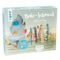 Boho-Schmuckset Wild & Free (Türkis/ Lachs) von Elke Eder