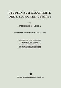 Produktbild: Studien zur Geschichte des Deutschen Geistes