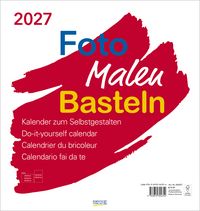 Produktbild: Foto-Malen-Basteln Bastelkalender wei&szlig; gro&szlig; 2027