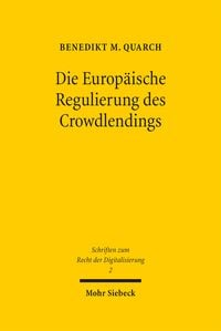 Produktbild: Die Europ&auml;ische Regulierung des Crowdlendings