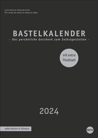 Bastelkalender 2024 Premium schwarz A4. Blanko-Kalender zum Basteln mit extra Titelblatt für eine persönliche Gestaltung. Foto- und Bastelkalender 2 von Heye
