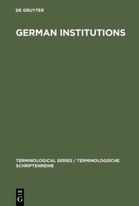 Produktbild: German Institutions / Deutsche Einrichtungen. Bezeichnungen, Abk&uuml;rzungen, Akronyme ...