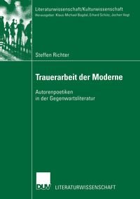 Produktbild: Trauerarbeit der Moderne