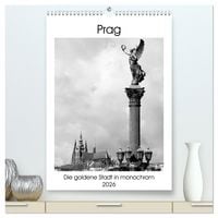 Produktbild: Prag - Die goldene Stadt in monochrom (hochwertiger Premium Wandkalender 2026 DIN A2 hoch), Kunstdruck in Hochglanz