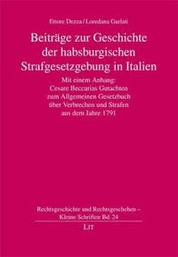 Produktbild: Beitr&auml;ge zur Geschichte der habsburgerischen Strafgesetzgebung in Italien