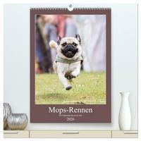 Produktbild: Mops-Rennen (hochwertiger Premium Wandkalender 2026 DIN A2 hoch), Kunstdruck in Hochglanz