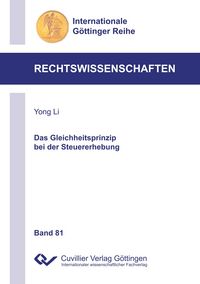 Produktbild: Das Gleichheitsprinzip bei der Steuererhebung