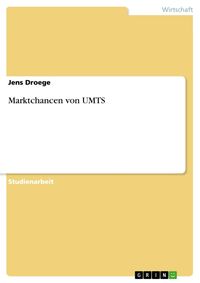 Produktbild: Marktchancen von UMTS