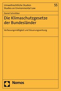 Produktbild: Die Klimaschutzgesetze der Bundesl&auml;nder