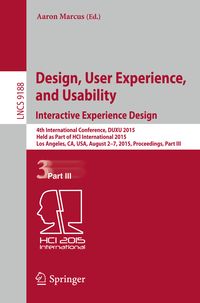 Produktbild: Design, User Experience, and Usability: Interactive Experience Design