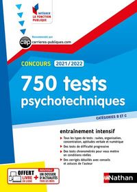 Produktbild: 750 tests psychotechniques : cat&eacute;gories B et C : concours 2021-2022