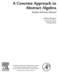 Produktbild: A Concrete Approach To Abstract Algebra,Student Solutions Manual (e-only)