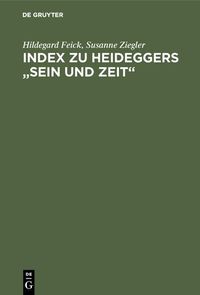 Produktbild: Index zu Heideggers "Sein und Zeit"