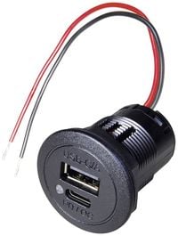 Produktbild: ProCar Power USB-C/A Doppelsteckdose PD/QC 12 V, 24V
