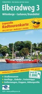 Produktbild: Publicpress Leporello Radtourenkarte Elberadweg 3, Wittenberge, Cuxhaven 1:50.000