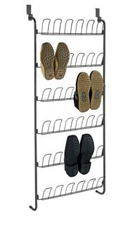 Produktbild: T&uuml;rregal f&uuml;r Schuhe Schwarz, f&uuml;r 18 Paar