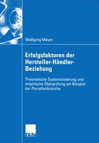 Produktbild: Erfolgsfaktoren der Hersteller-H&auml;ndler-Beziehung