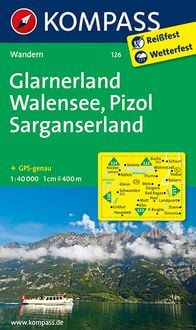 Bild vom Artikel KOMPASS Wanderkarte 126 Glarnerland - Walensee - Pizol - Sarganserland 1:40.000 vom Autor 