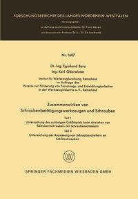 Produktbild: Zusammenwirken von Schraubenbet&auml;tigungswerkzeugen und Schrauben
