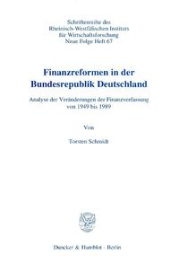 Bild vom Artikel Finanzreformen in der Bundesrepublik Deutschland. vom Autor Thorsten Schmidt