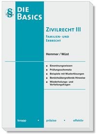 Produktbild: Die Basics Zivilrecht III -Familien- und Erbrecht