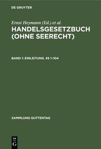 Produktbild: Erstes Buch: Einleitung. &sect;&sect; 1-104