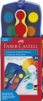 Produktbild: Faber-Castell Farbkasten Connector 24 Farben blau