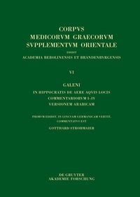 Produktbild: Galeni In Hippocratis De aere aquis locis commentariorum I-IV versio Arabica