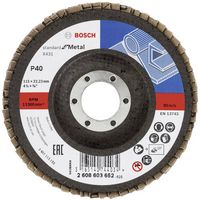 Produktbild: Bosch Accessories 2608603652 X431 F&auml;cherschleifscheibe Durchmesser 115 mm Bohrungs-&Oslash; 22.33 mm K&ouml;rnung (num) 40 Stahl 1 St.