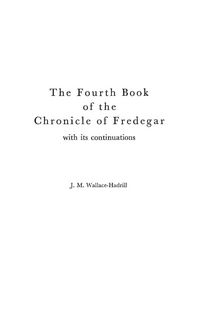 Produktbild: The Fourth Book of the Chronicle of Fredegar